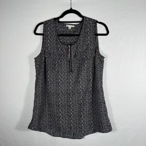 Emily Daniels Half Zip Top Sz M